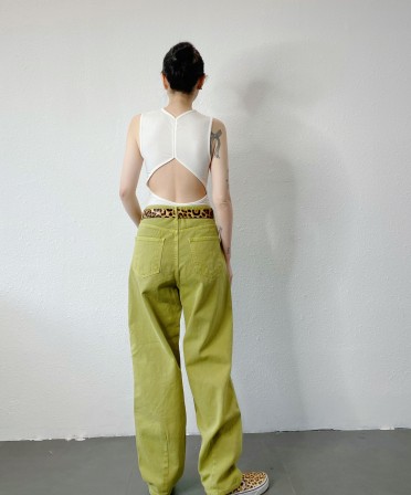 Lime Baggy Jeans #250305